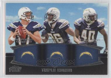 2011 Topps Prime - Triple Combo #TC-RBT - Philip Rivers, Vincent Brown, Jordan Todman