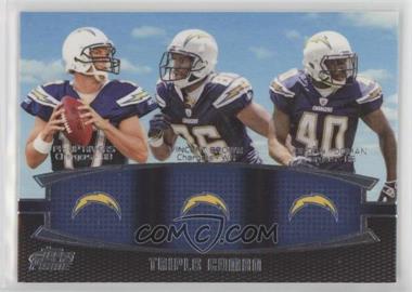 2011 Topps Prime - Triple Combo #TC-RBT - Philip Rivers, Vincent Brown, Jordan Todman