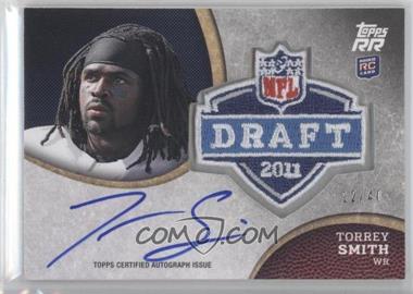 2011 Topps Rising Rookies - Draft Rookies Autographed Patch #RAP-TS - Torrey Smith /40