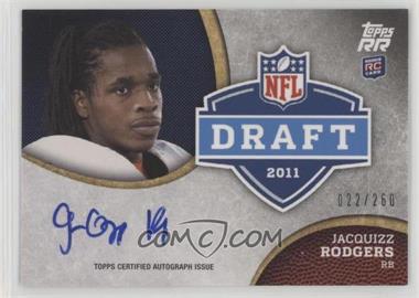 2011 Topps Rising Rookies - Draft Rookies Autographs #DRA-JR - Jacquizz Rodgers /260