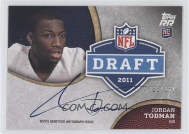 2011 Topps Rising Rookies - Draft Rookies Autographs #DRA-JT - Jordan Todman /260