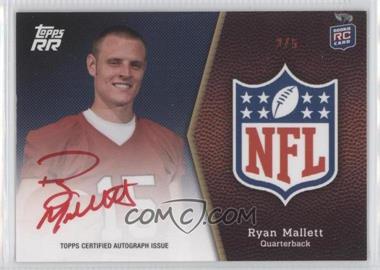 2011 Topps Rising Rookies - NFL Shield Rookie Autographs - Red Ink #SRA-RM - Ryan Mallett /5