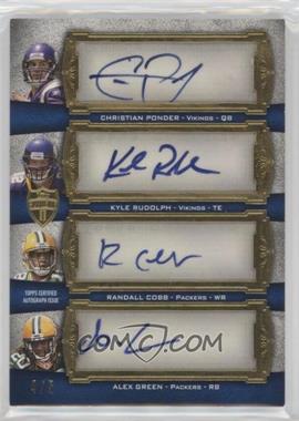 2011 Topps Supreme - Quad Autograph #SQA-PRCG - Christian Ponder, Kyle Rudolph, Randall Cobb, Alex Green /5