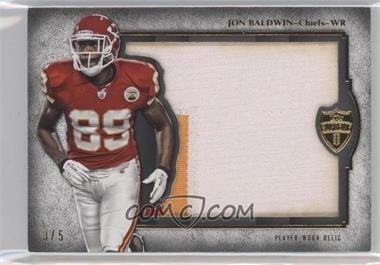 2011 Topps Supreme - Rookie Die-Cut Relic - Platinum Patch #SRDC-JB - Jon Baldwin /5