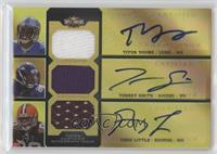 Titus Young, Torrey Smith, Greg Little #/9