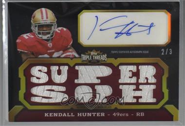 2011 Topps Triple Threads - Autograph Relics - Ruby #TTAR-27 - Kendall Hunter /3 [Noted]