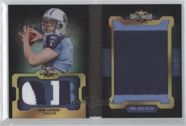 2011 Topps Triple Threads - Jumbo Plus Relics Booklet - Gold #TTJPR-7 - Jake Locker /3