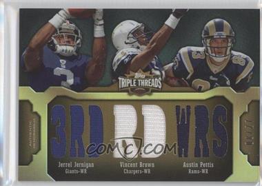 2011 Topps Triple Threads - Relic Combos - Sepia #TTRC-32 - Jerrel Jernigan, Vincent Brown, Austin Pettis /27