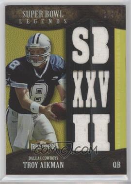 2011 Topps Triple Threads - Super Bowl Legends Relics - Gold #TTSBL-12 - Troy Aikman /9 [Good to VG‑EX]