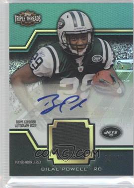 2011 Topps Triple Threads - Unity Autographed Relics - Emerald #TTUAR-31 - Bilal Powell /50