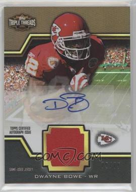 2011 Topps Triple Threads - Unity Autographed Relics - Sepia #TTUAR-19 - Dwayne Bowe /75