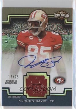 2011 Topps Triple Threads - Unity Autographed Relics - Sepia #TTUAR-47 - Vernon Davis /75