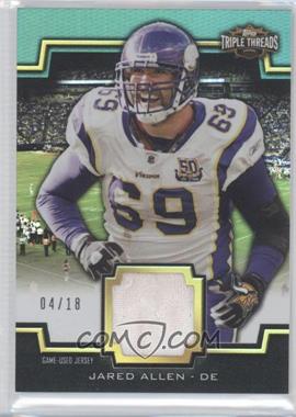 2011 Topps Triple Threads - Unity Relics - Emerald #TTUSR-158 - Jared Allen /18