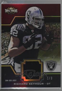 2011 Topps Triple Threads - Unity Relics - Ruby #TTUSR-73 - Richard Seymour /3 [Noted]