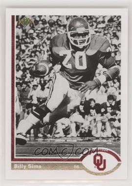 2011 Upper Deck - 1991 UD 20th Anniversary #20A-39 - Billy Sims