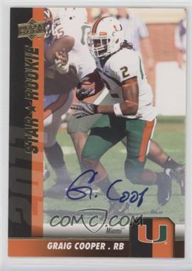 2011 Upper Deck - [Base] - Gold Autographs #78 - Star Rookie - Graig Cooper