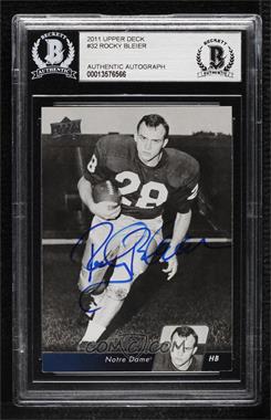 2011 Upper Deck - [Base] #32 - Rocky Bleier [BAS BGS Authentic]