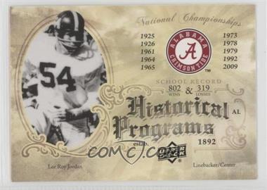 2011 Upper Deck - Historical Programs #HP-9 - Lee Roy Jordan