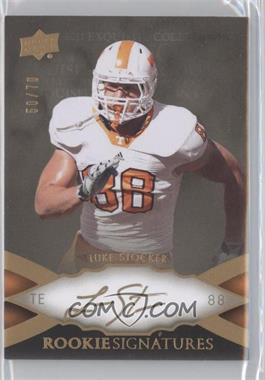 2011 Upper Deck Exquisite Collection - [Base] #74 - Rookie Signatures - Luke Stocker /70