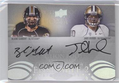 2011 Upper Deck Exquisite Collection - Ensemble Signatures 2 #E2-LG - Jake Locker, Blaine Gabbert /25