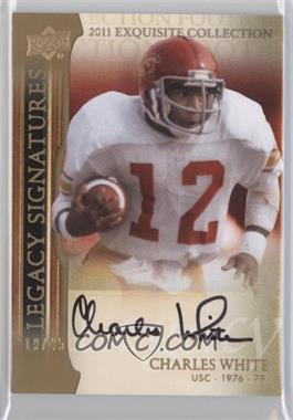 2011 Upper Deck Exquisite Collection - Legacy Signatures #L-CW - Charles White /45