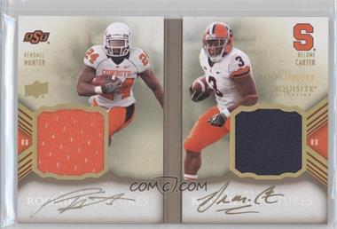 2011 Upper Deck Exquisite Collection - Rookie Bookmarks #RBM-HC - Delone Carter, Kendall Hunter /40