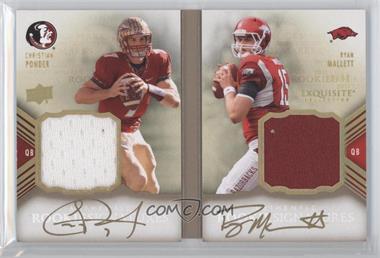 2011 Upper Deck Exquisite Collection - Rookie Bookmarks #RBM-PM - Christian Ponder, Ryan Mallett /40