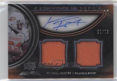 2011 Upper Deck Exquisite Collection - UD Black Lustrous Rookie Signature Memorabilia #13 - Kendall Hunter /75