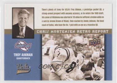 2011 Upper Deck Sweet Spot - Chris Mortensen Retro Report #MR-2 - Troy Aikman