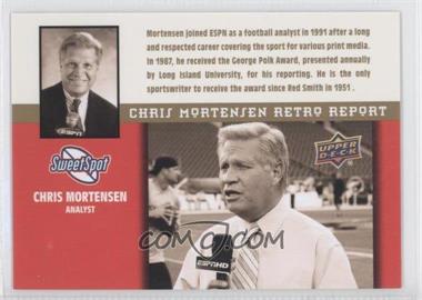 2011 Upper Deck Sweet Spot - Chris Mortensen Retro Report #MR-25 - Chris Mortensen