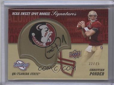 2011 Upper Deck Sweet Spot - Rookie Signatures - Variations #RS-CP - Christian Ponder /75