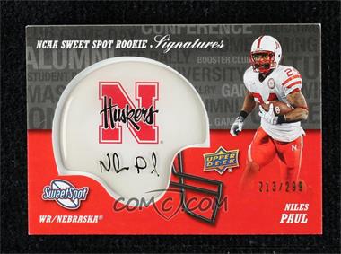 2011 Upper Deck Sweet Spot - Rookie Signatures - Variations #RS-NP - Niles Paul /299