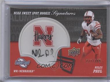 2011 Upper Deck Sweet Spot - Rookie Signatures - Variations #RS-NP - Niles Paul /299