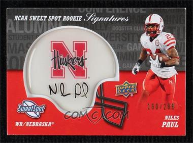 2011 Upper Deck Sweet Spot - Rookie Signatures - Variations #RS-NP - Niles Paul /299