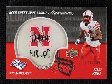 2011 Upper Deck Sweet Spot - Rookie Signatures - Variations #RS-NP - Niles Paul /299 [EX to NM]