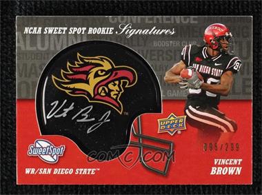 2011 Upper Deck Sweet Spot - Rookie Signatures - Variations #RS-VB - Vincent Brown /299