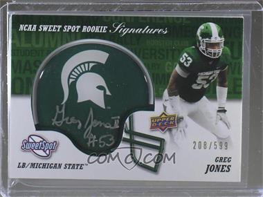 2011 Upper Deck Sweet Spot - Rookie Signatures #RS-GJ - Greg Jones /599