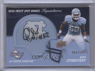 2011 Upper Deck Sweet Spot - Rookie Signatures #RS-QS - Quan Sturdivant /599