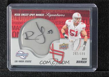 2011 Upper Deck Sweet Spot - Rookie Signatures #RS-RH - Ross Homan /599