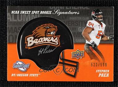2011 Upper Deck Sweet Spot - Rookie Signatures #RS-SP - Stephen Paea /599