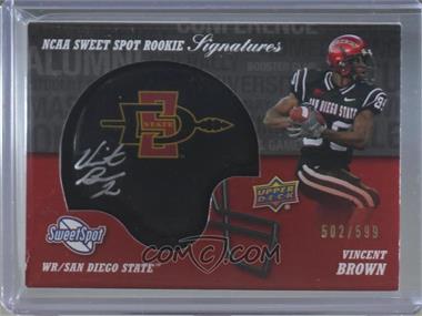 2011 Upper Deck Sweet Spot - Rookie Signatures #RS-VB - Vincent Brown /599