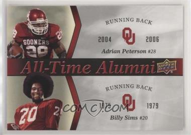 2011 Upper Deck University of Oklahoma - All-Time Alumni Duos #ATAD-PS - Adrian Peterson, Billy Sims