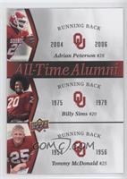 Adrian Peterson, Billy Sims, Tommy McDonald