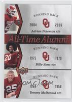 Adrian Peterson, Billy Sims, Tommy McDonald