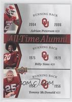 Adrian Peterson, Billy Sims, Tommy McDonald