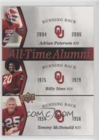 Adrian Peterson, Billy Sims, Tommy McDonald