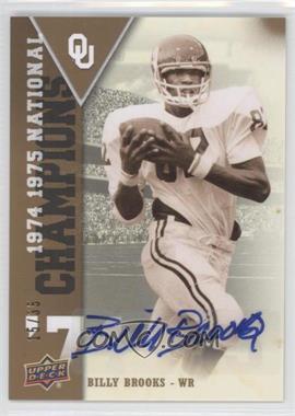 2011 Upper Deck University of Oklahoma - National Champions - Autographs #NC-BR - Billy Brooks /35