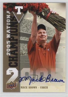 2011 Upper Deck University of Texas - National Champions - Autographs #NC-MB - Mack Brown /5