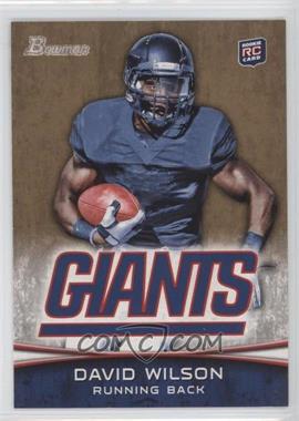 2012 Bowman - [Base] - Gold #153 - David Wilson