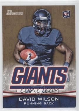 2012 Bowman - [Base] - Gold #153 - David Wilson